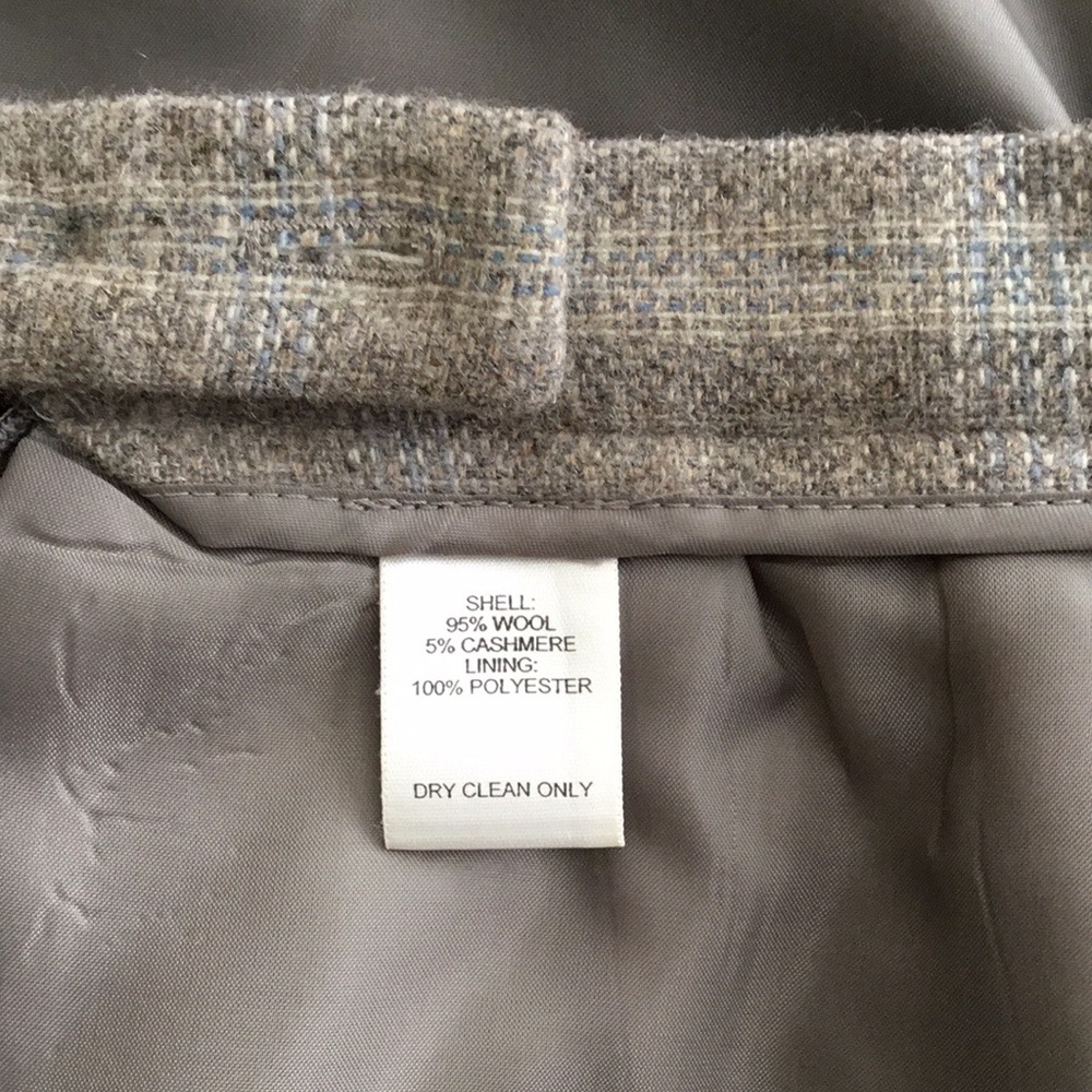 Talbots Pencil Skirt Wool Cashmere Gray Size 6 - Picture 4 of 6